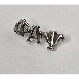 Vintage Phi Alpha Psi Sorrority Pin Letters Silver Tone
